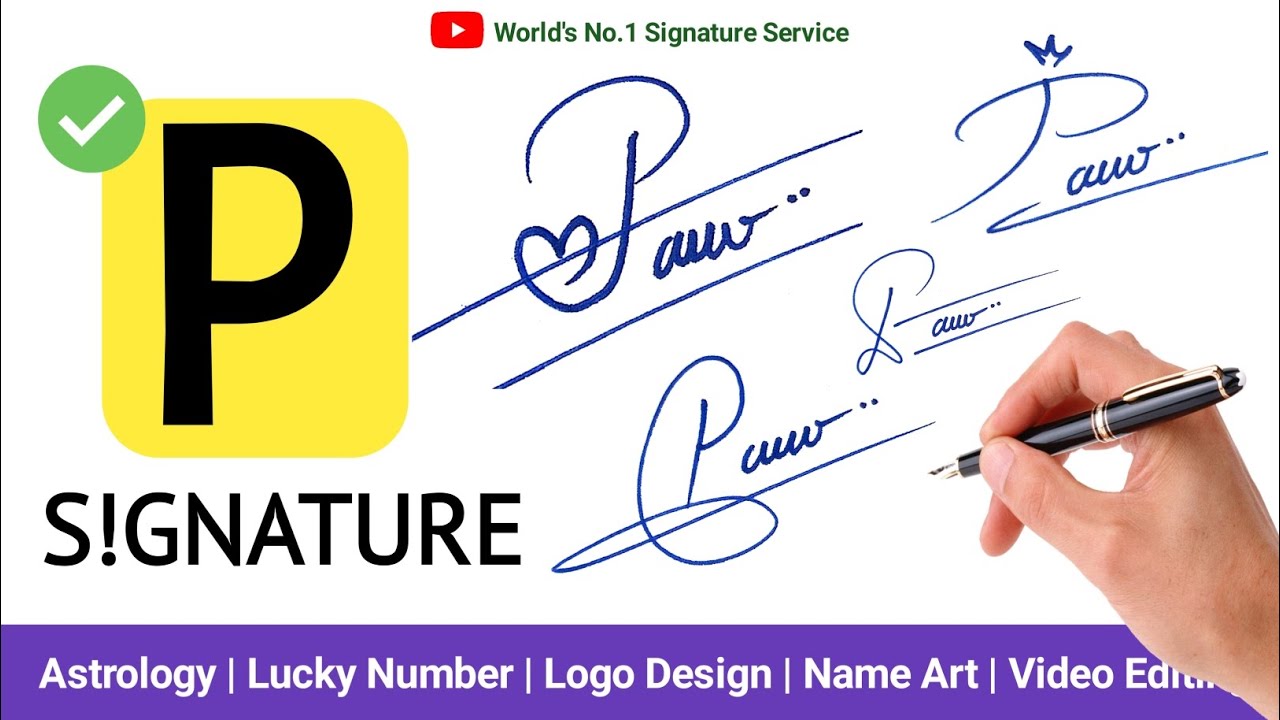 ✅ p Signature style simple name 💞 P Signature style | P Signature | p Signature name 