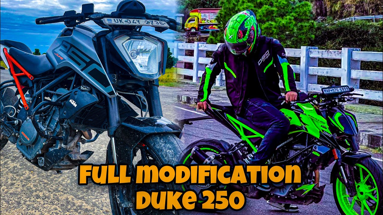 Full modification duke 250 neon colour 😱 // Amezing modification bike❤️