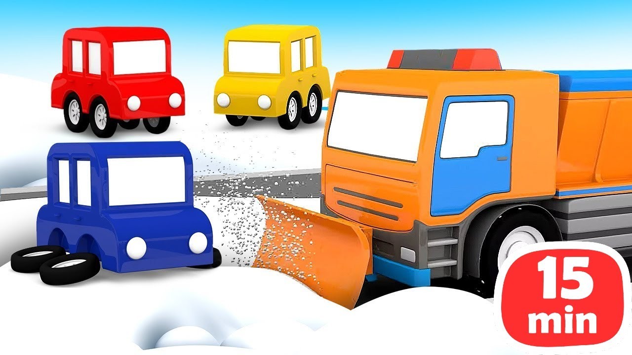 4 K&uuml;&ccedil;&uuml;k Araba | B&ouml;l&uuml;m Koleksiyonu | Kış B&ouml;l&uuml;mleri❄️🎄&Ccedil;ocuklar İ&ccedil;in &Ccedil;izgi Film 🚗🚘🚙🛵