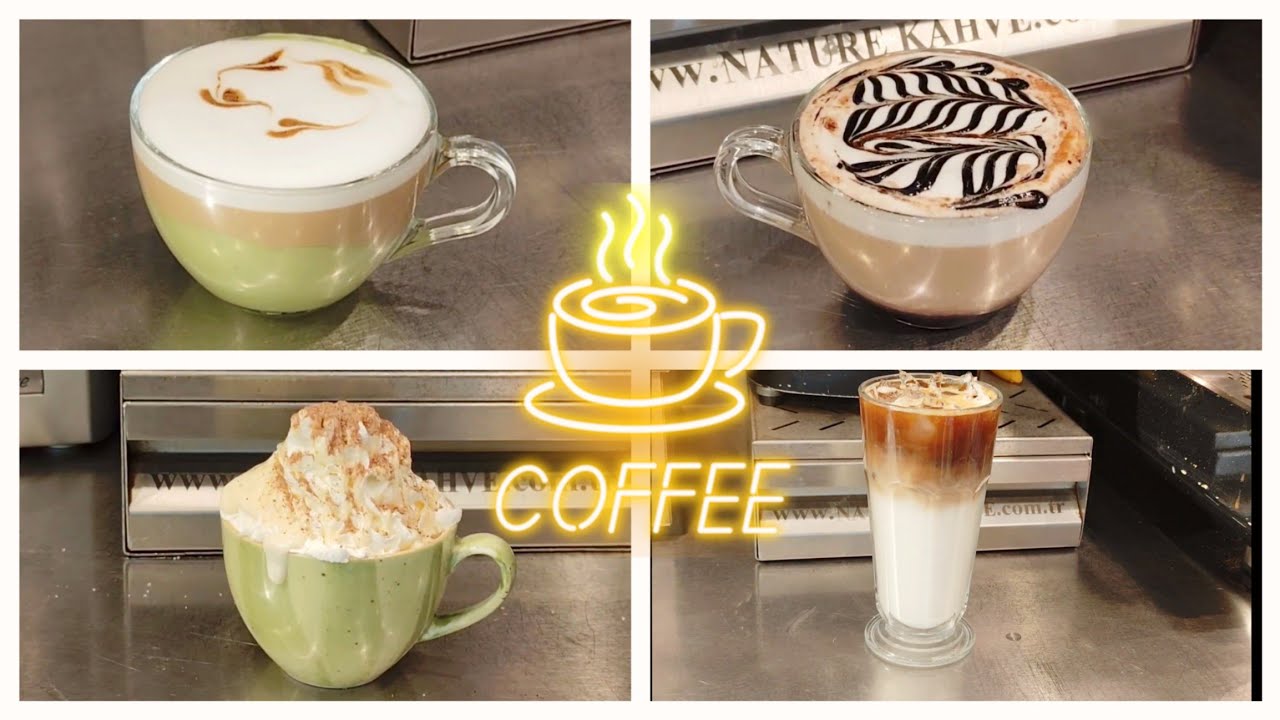 Barista training |  pistachio latte | marochino coffee | iced latte | tiramisu cappuccino .