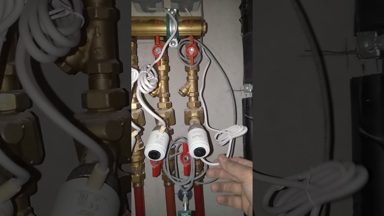 Montage Servomoteur Danfoss asservi au thermostat d'ambiance- chauffage collectif plancher chauffant