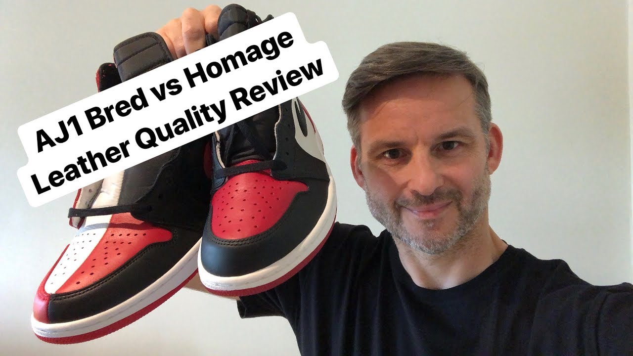 Nike Air Jordan 1 Leather Quality - Homage To Home vs Bred Toe