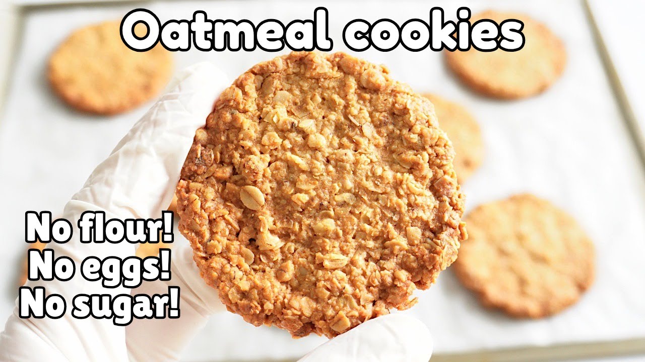 4-Ingredient Oatmeal Cookies (No Flour, No Eggs, No Sugar!) Easy & Delicious!
