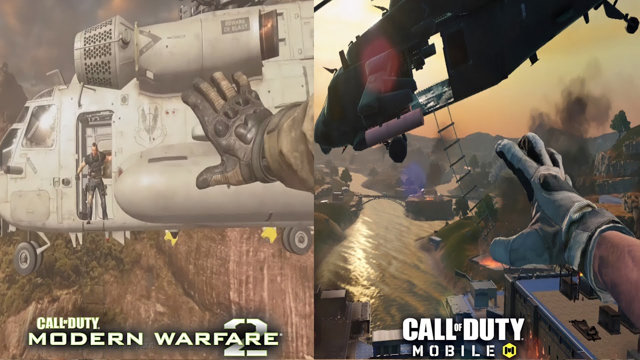Эволюция сцен прыжков тараканов — Modern Warfare 2 против COD Mobile