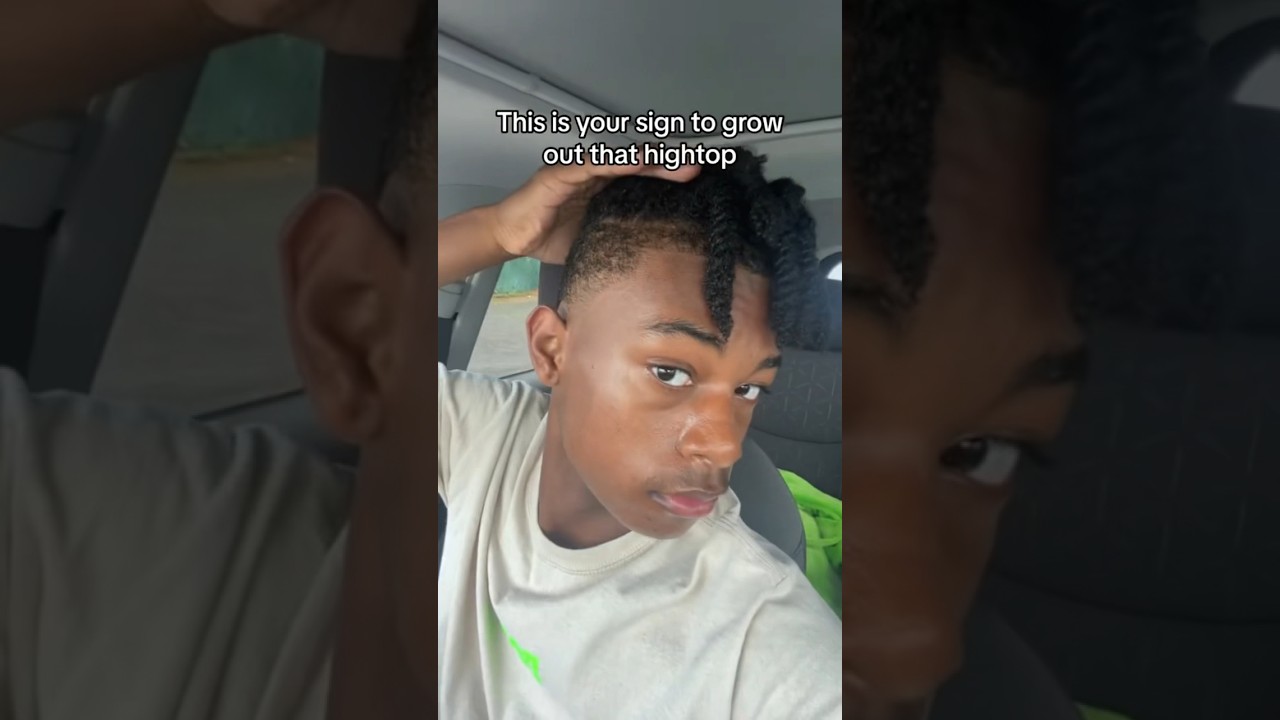 THIS is your sign to grow out that hightop! Would you? 😅 #hairtips #naturalhair #shorts