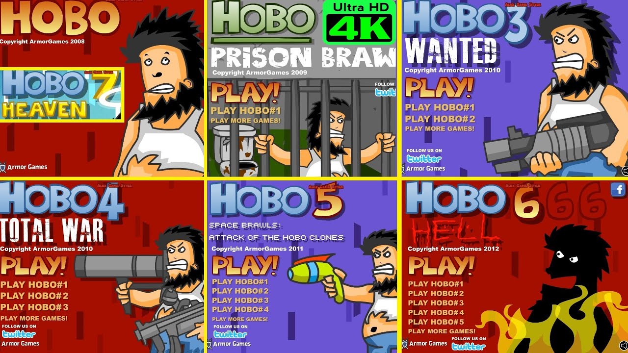 HOBO - Серия игр (8 игр) ПОЛНЫЕ ИГРЫ Прохождение 4K