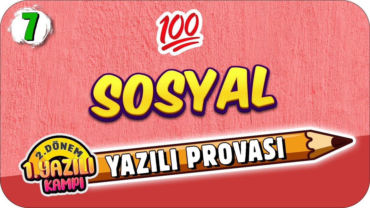 7. Sınıf Sosyal 2.Dönem 1.Yazılıya Hazırlık | 2022 📝