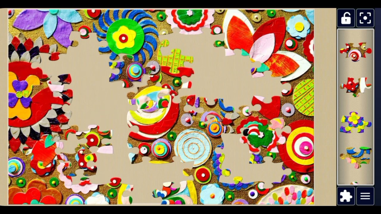 Abstract background of flower 🌹🌻 //Mind Fresh Puzzle 🧩 Palace//Puzzle piece 🧩 Collection//