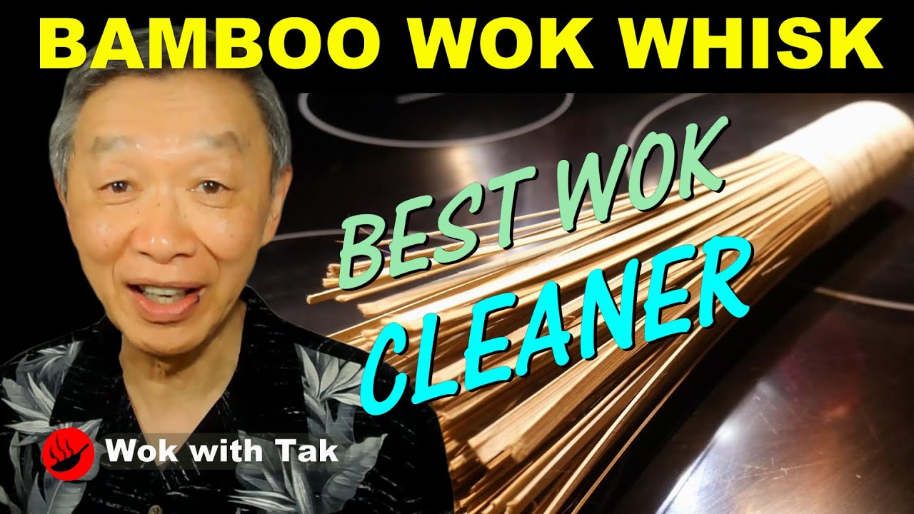 Bamboo wok whisk for cleaning woks.  It works amazing well!