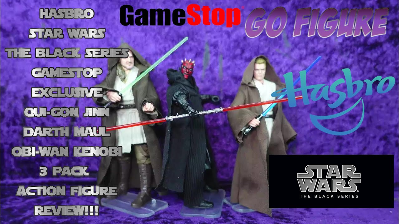 Star Wars The Black Series Gamestop Esclusive Qui-Gon Jinn, Darth Maul, Obi-Wan Kenobi Review!!!