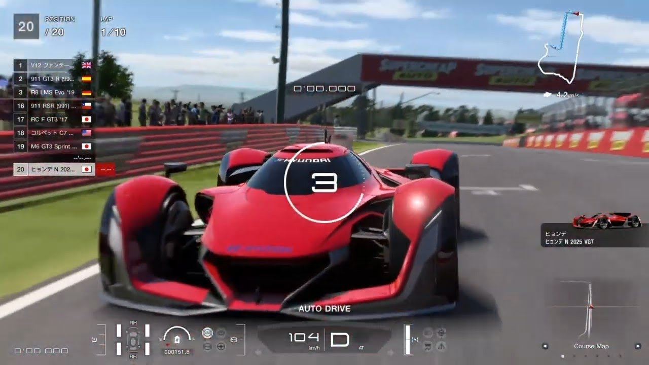 PS4 GT7 1/30ウィークリーチャレンジ「ワールドツーリングカー800（PP800以下のレーシングタイヤ装着車限定）」マウントパノラマ　10周（難易度イージー設定）EV車で挑戦