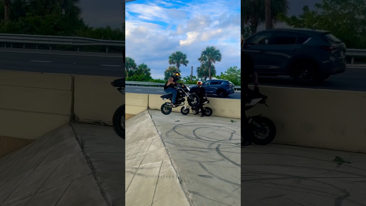 Downtown Tampa GTA Grom squad!!!  #gta #tampa #bikelife #stunts #fun #gromsquad #grom #ride #yolo