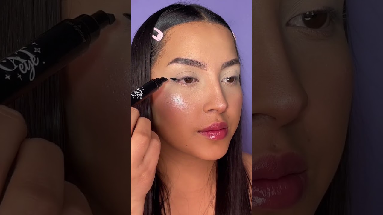 Delineador negro Cat Eye Trendy: un lado plumón y el otro sellito para tu delineado de gato 500094