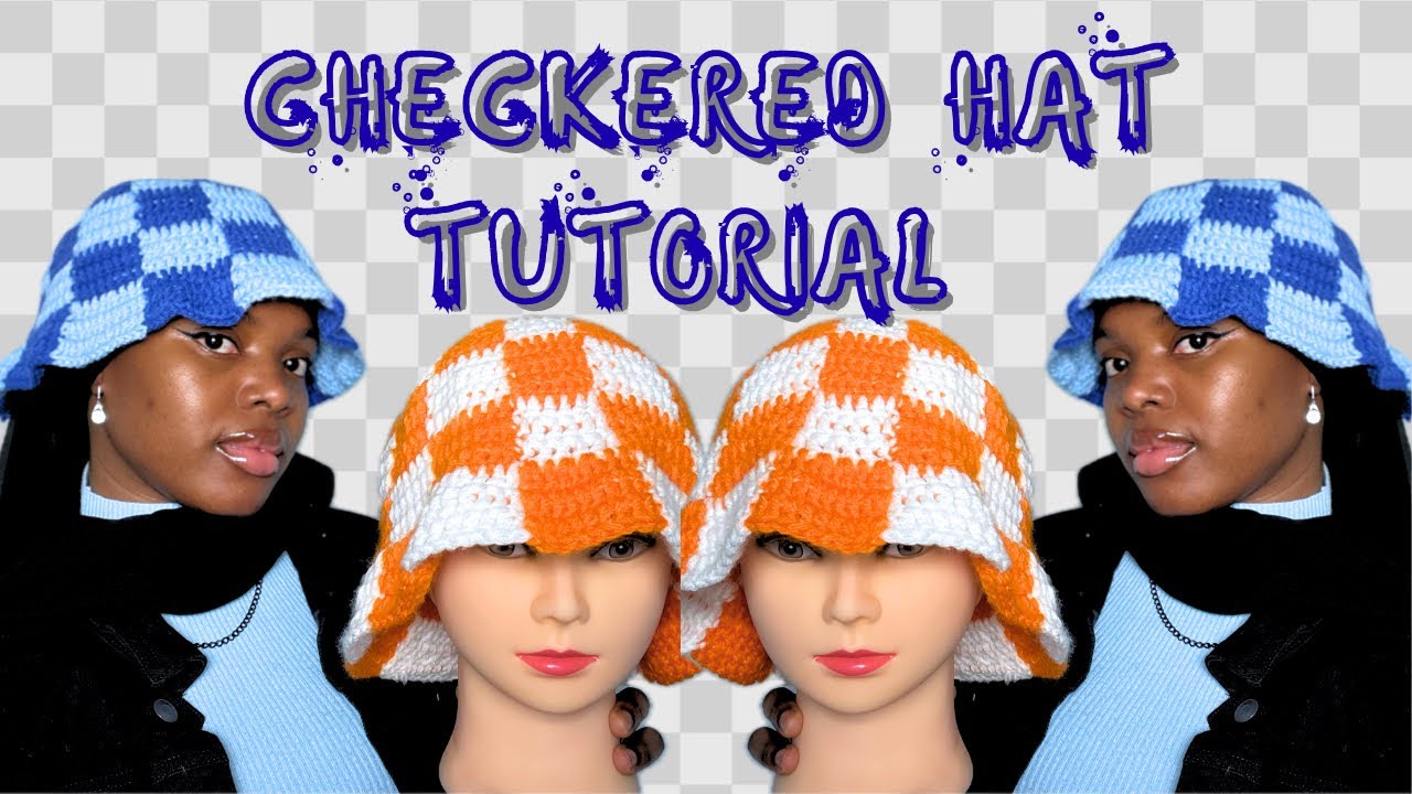 HOW TO CROCHET A CHECKERED HAT | Checkered stitch  made easy| 