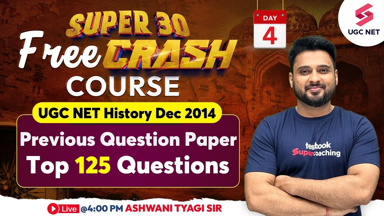 UGC NET Dec 2023 History | UGC NET History Dec 2014 Previous Year Question Paper | Ashwani Sir