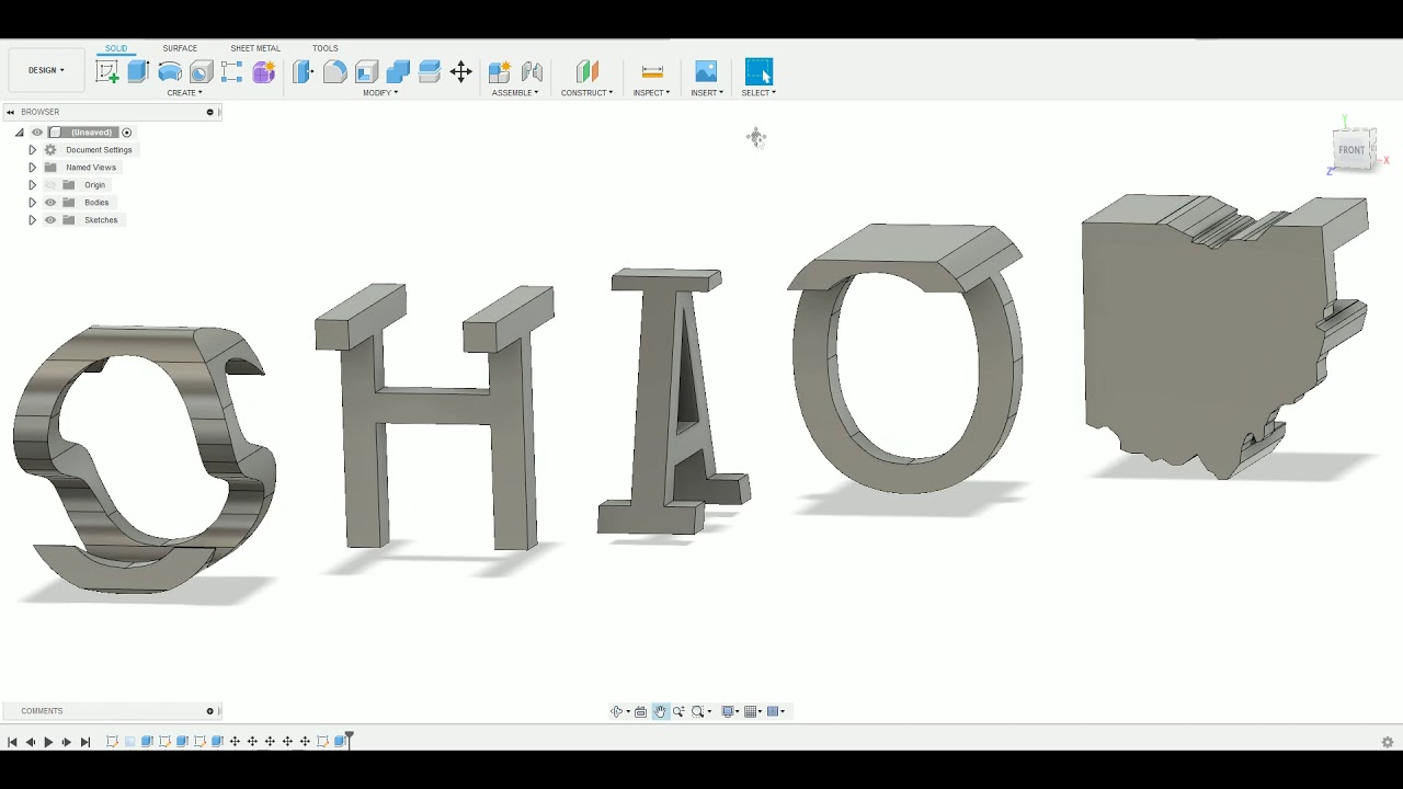 Учебное пособие по 3D-печати амбиграммы: очень простая иллюзия двойной буквы