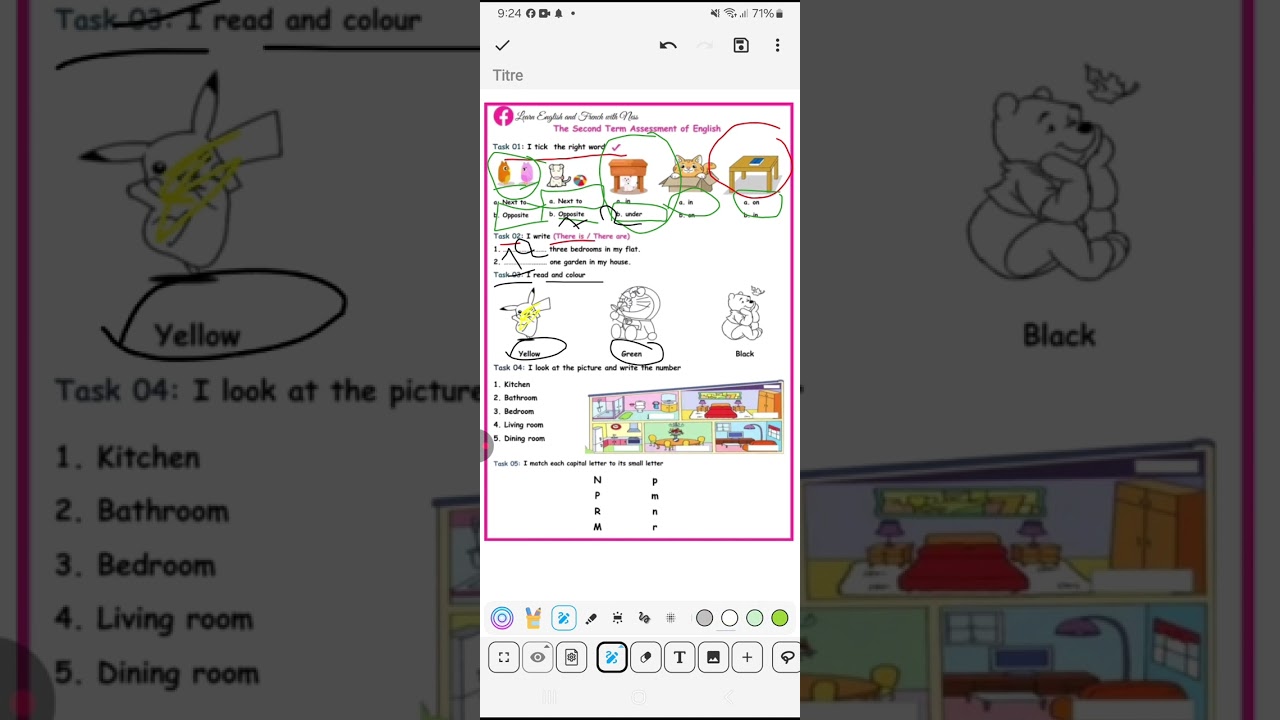 حل موضوع لغة انجلزية مع استاذتكم_شواربية  لابطال السنةالثالثةابتدائي  منصة النجاح وردة عبد الحفيظ