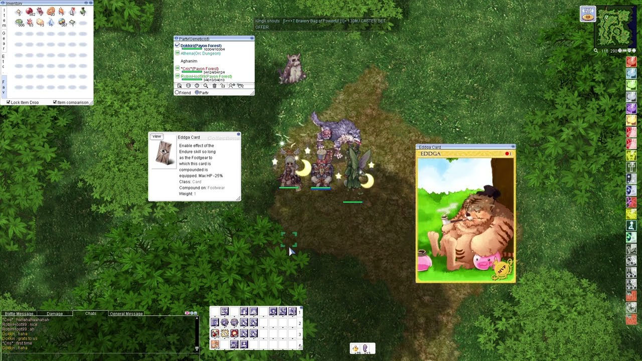 Ragnarok Online - Eddga Card Drop 0.01% Chance! GREEN AURA MVP #Gravity #MMORPG #RagnarokOnline