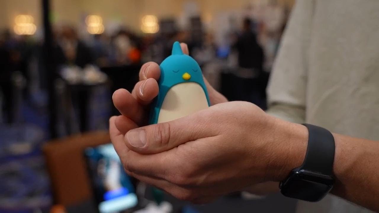Simple handheld device acts as breathing companion for children at CES 2025