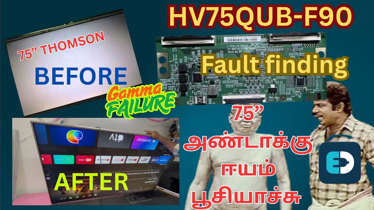 HV750QUB-F90 | BOE DISPLAY REPAIR | GAMMA FAULT  FINDING | BONDING | EDIO TELEVISION