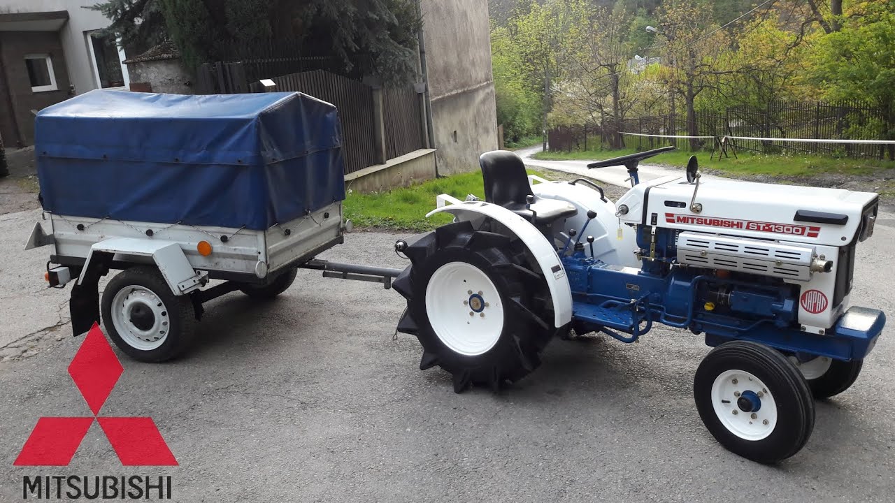 Mitsubishi Satoh ST-1300 13KM + Przyczepka Mini Traktorek Japoński