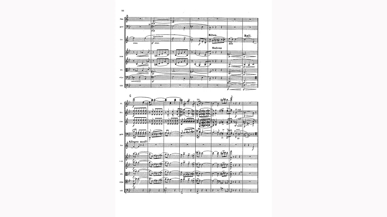 Emmanuel Chabrier - Larghetto for Horn and Orchestra (1875) [Score-Video]