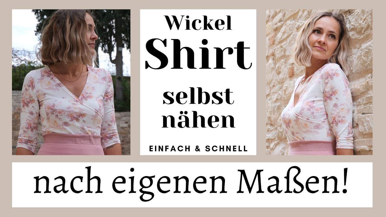Wickelshirt nähen aus Jersey - DIY mit Annas Nähschule