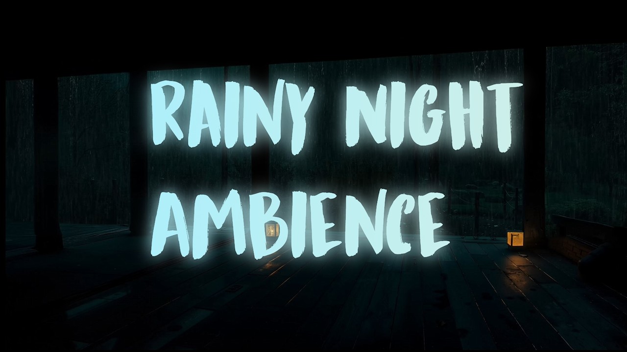 Dark Night Rain in Forest Pavilion 🌧️ Deep Sleep Ambient Sounds for Relaxation