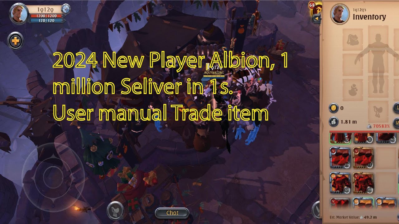 2024 New Player Albion, 1 million Seliver in 1s. User manual Trade item