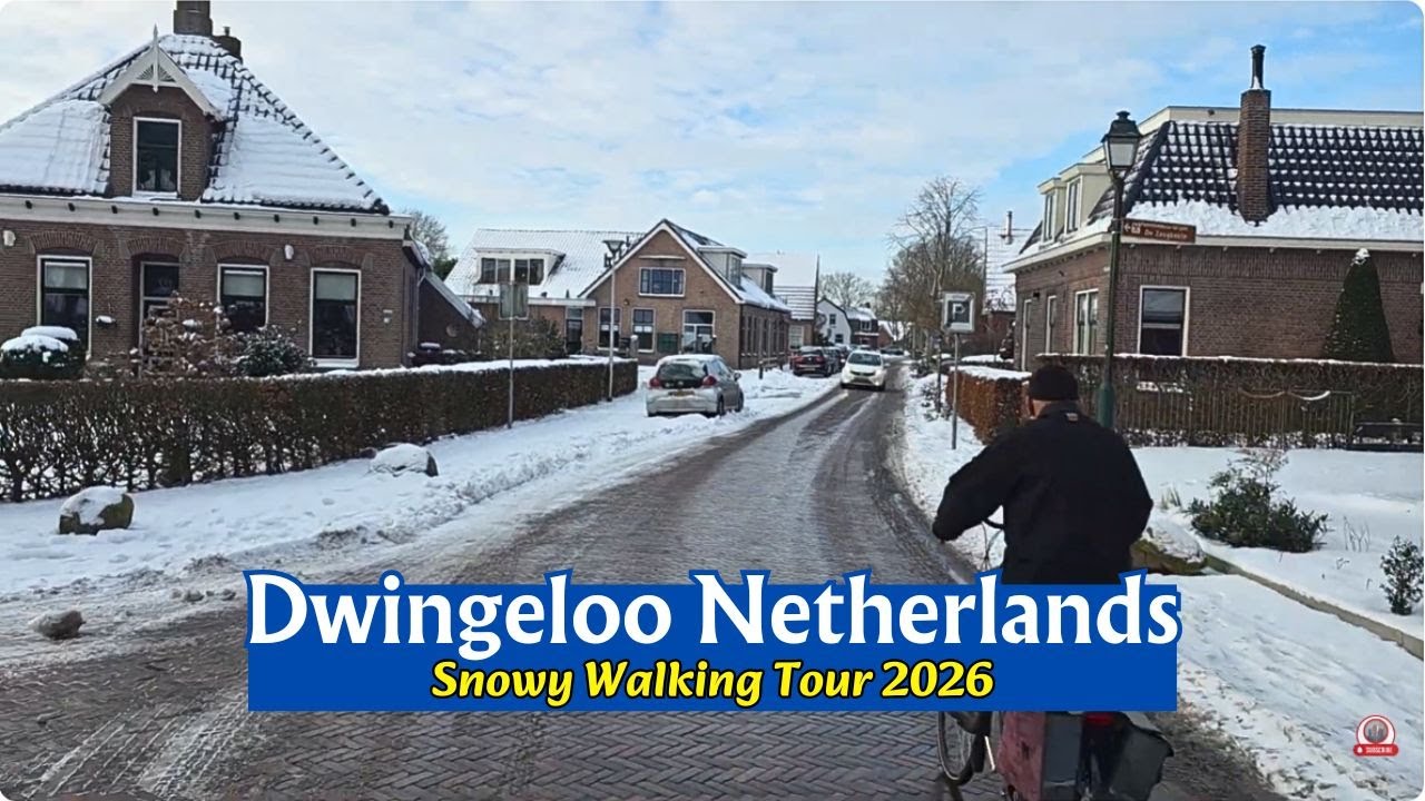 Dwingeloo Netherlands❄️Snowy Walking Tour in Dwingeloo 2026