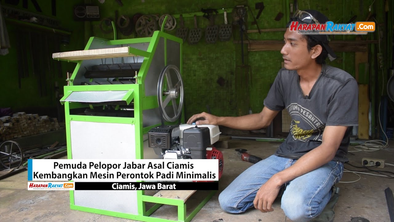 Pemuda Pelopor Jabar Asal Ciamis Kembangkan Mesin Perontok Padi Minimalis