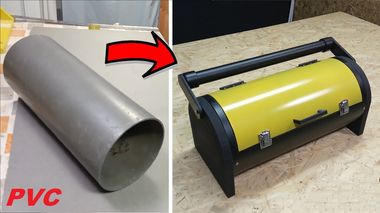Como Hacer una Caja de herramientas en PVC y madera Reciclada