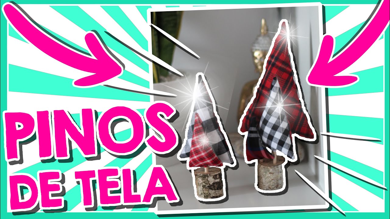 Composición 🎄 de pinos rectos 📐 de tela🧵 con plantillas - DIY, DECO, TUTORIAL