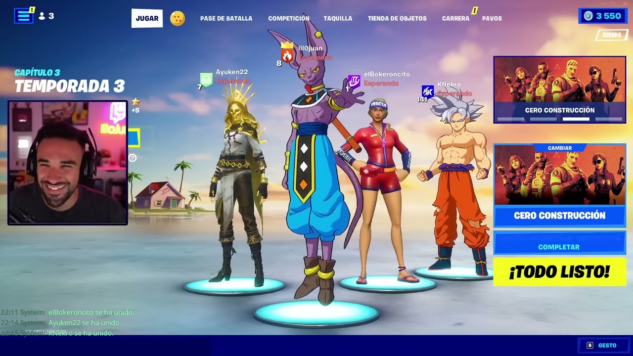 GOKU FORTNITE GOKU FORTNITE 😎 ft. Andrés, Evon y Knekro