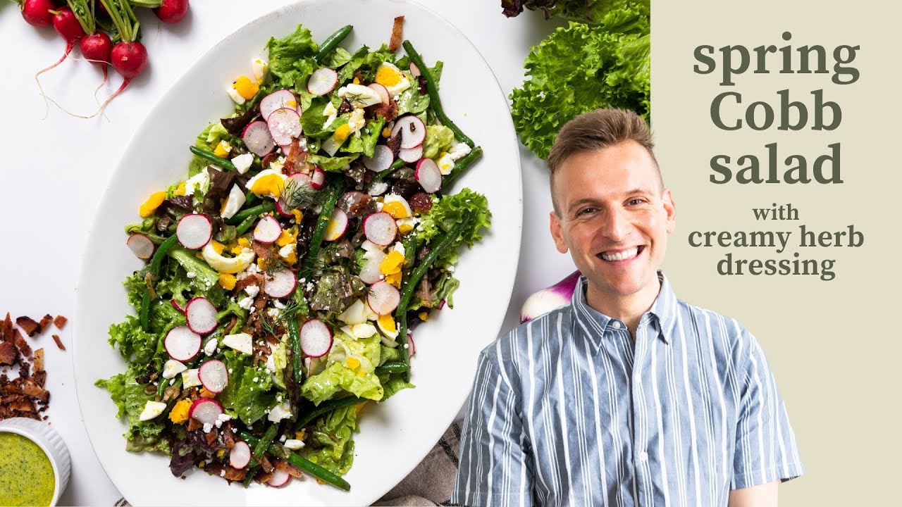 Spring Cobb Salad with Creamy Herb Dressing