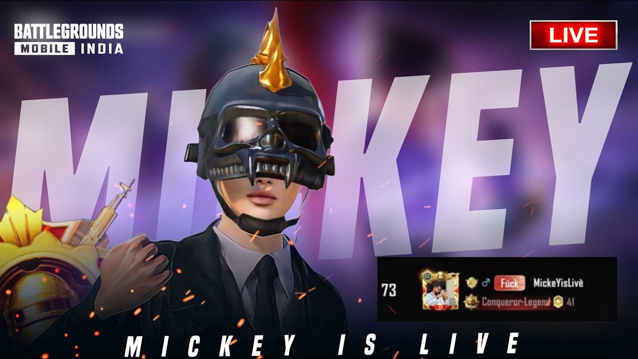 Let's Go Top 50 Rank Conqueror / Mickey Is Live #bgmiindia #bgmilivestream #gamingchannel