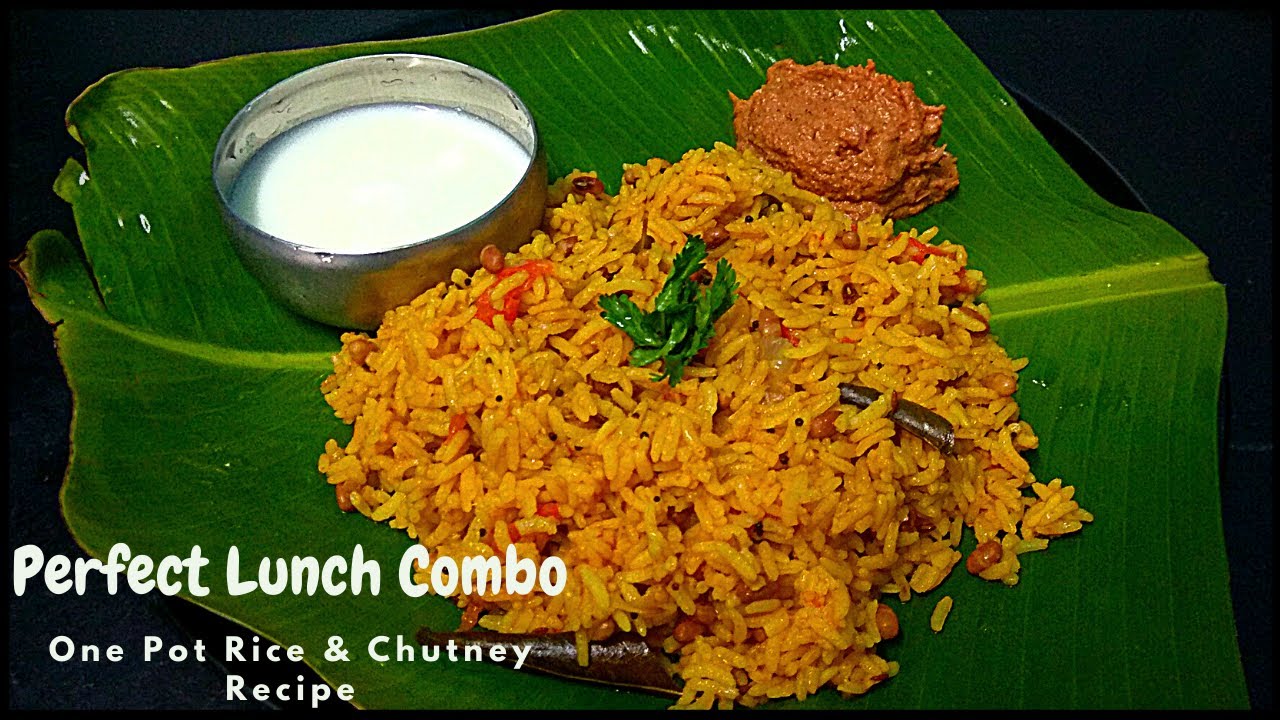 Thatta Payaru Sadham Recipe | Andhra Style Groundnut Tomato Chutney | One Pot Variety Rice | Chutney