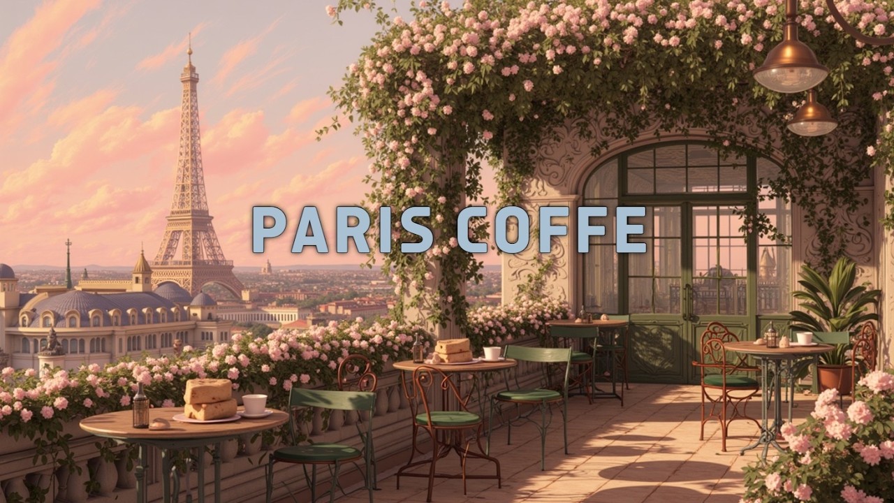 Paris Balcony Cafe - Киноатмосфера с французским джазом и мирными кадрами 🌸