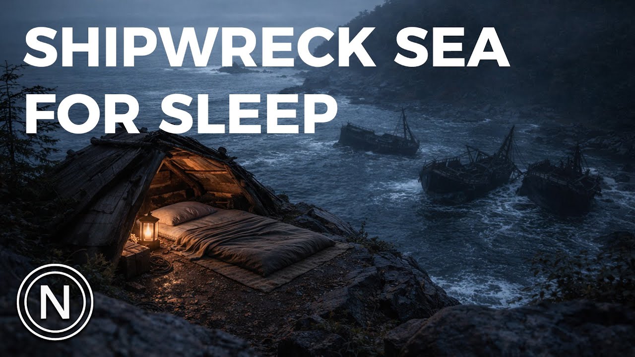 Island Shipwreck Graveyard Waves to Help You Sleep 10 Hours | 4K
