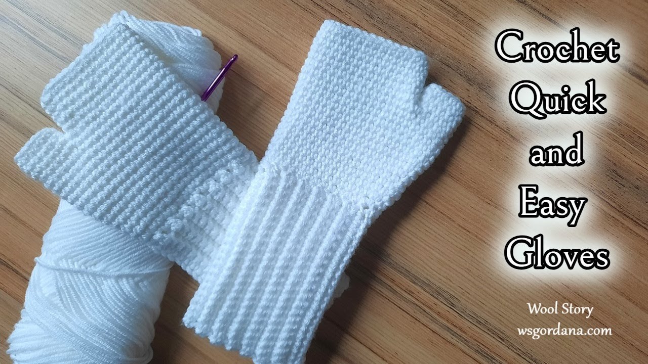 439 💕 Crochet Quick and Easy Fingerless Gloves ❄️ Heklane rukavice