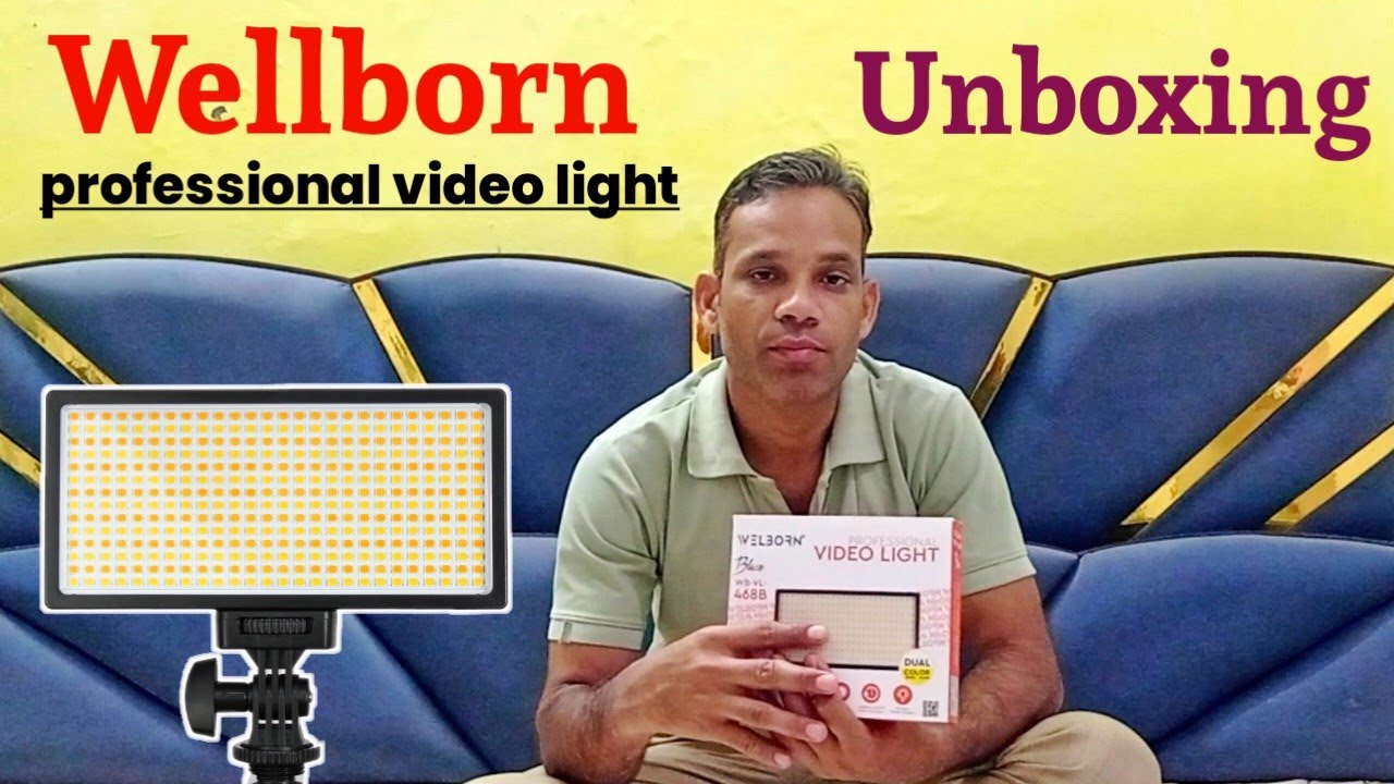Wellborn professional video LED light unboxing 🔥 camera LED light review @camerasettingsCk