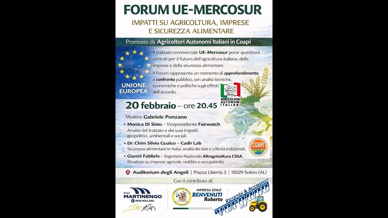 Agricoltori Autonomi Italiani - Forum UE-Mercosur Solero 20 02 2026