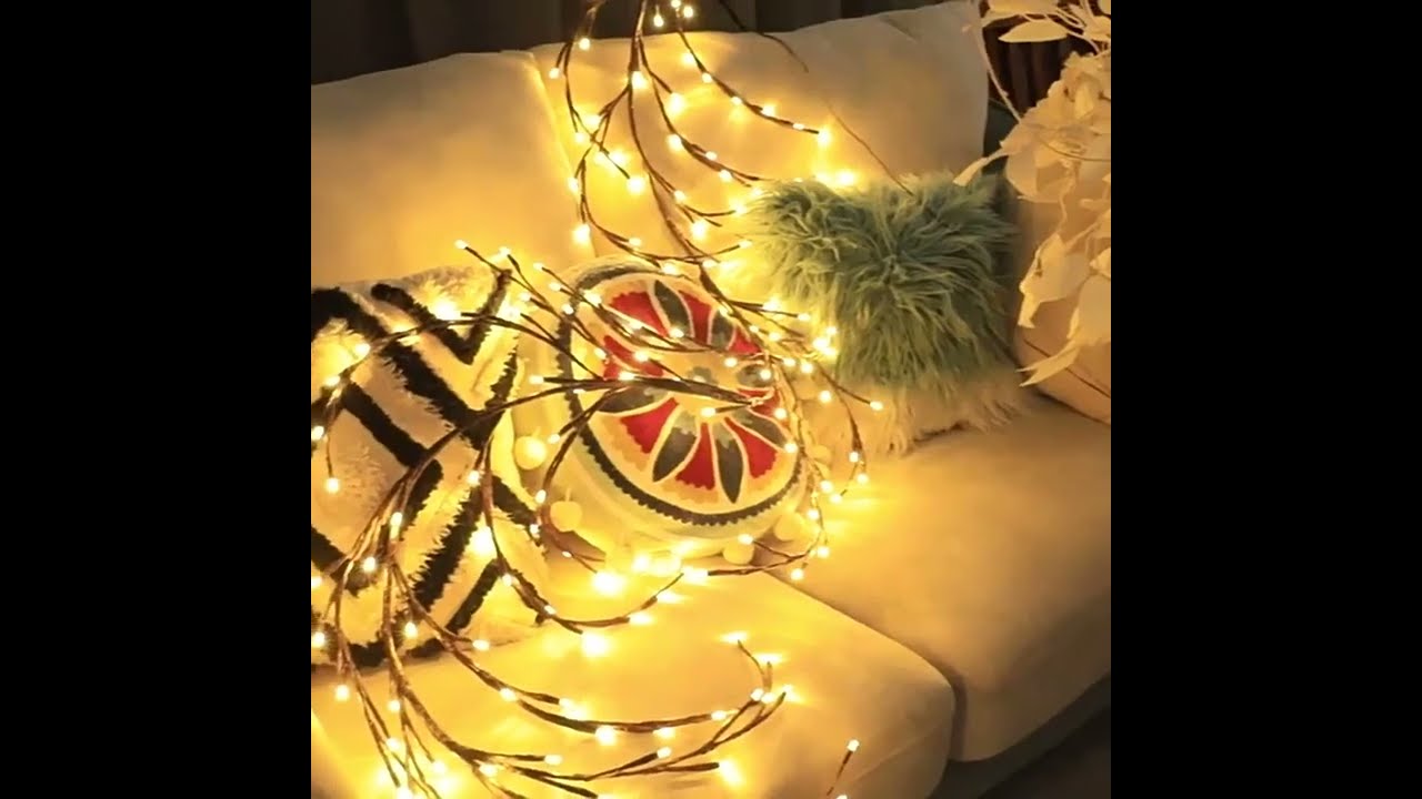Christmas Wall Tree Enchanted Willow Vine Light Bendable Lighted Vine Tree Branch For Christmas Home