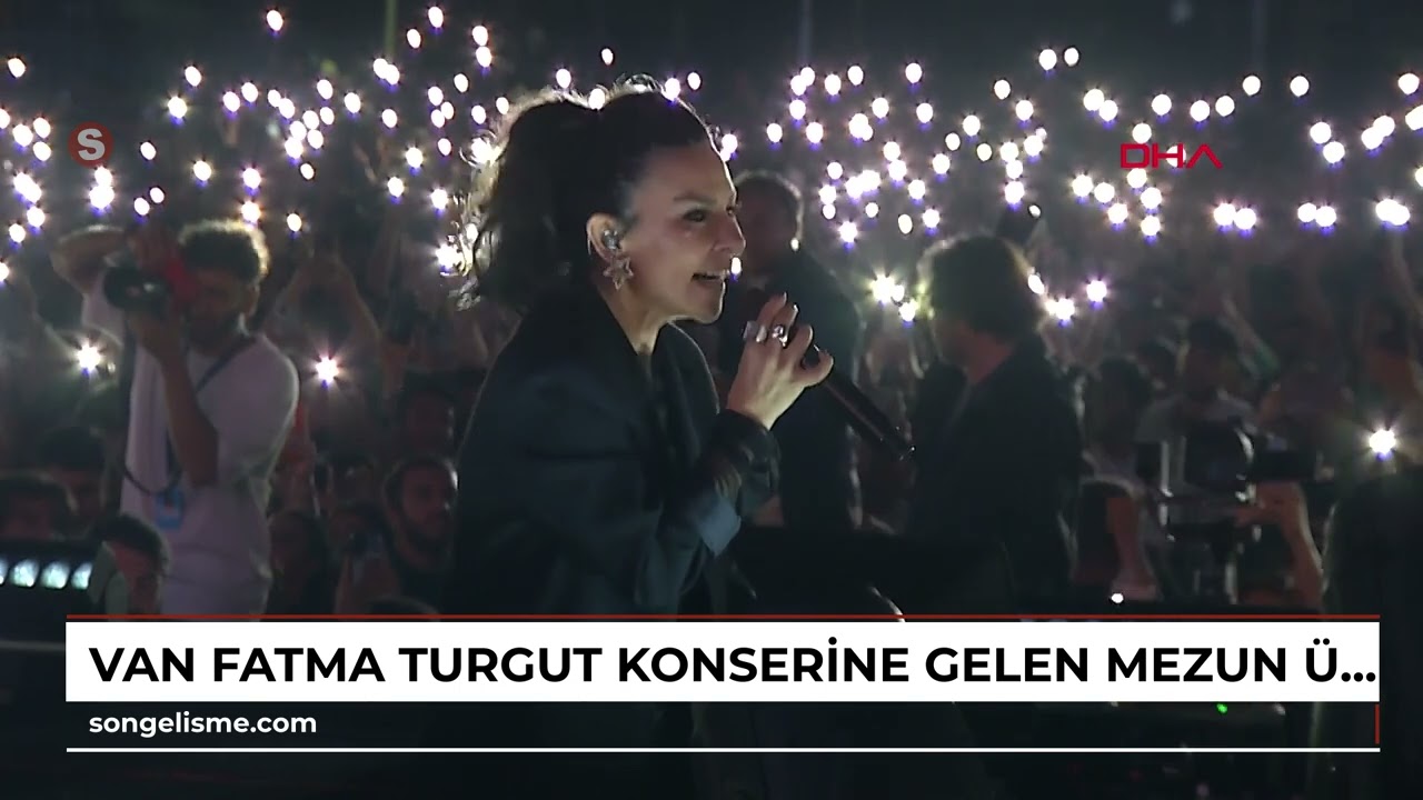 VAN Fatma Turgut, konserine gelen mezun üniversite öğrencilerine kep attırdı (VİDEO EKLENDİ)