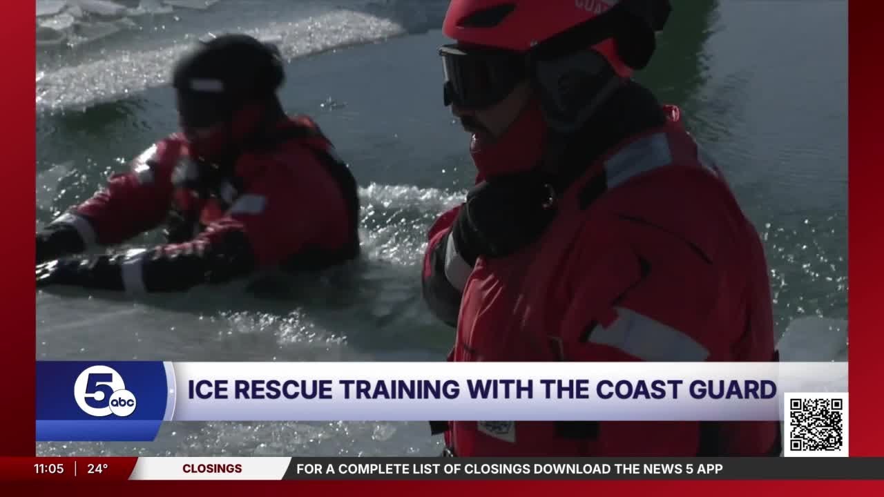 Lorain hosts ice rescue training with U.S. Coast Guard