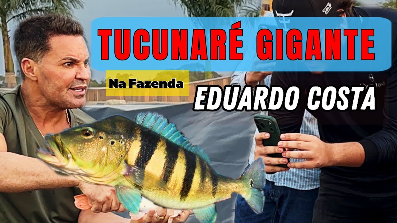 Soltura de peixe Amazônico na fazenda do Eduardo Costa - Tucunaré e Pirarara leucistica 