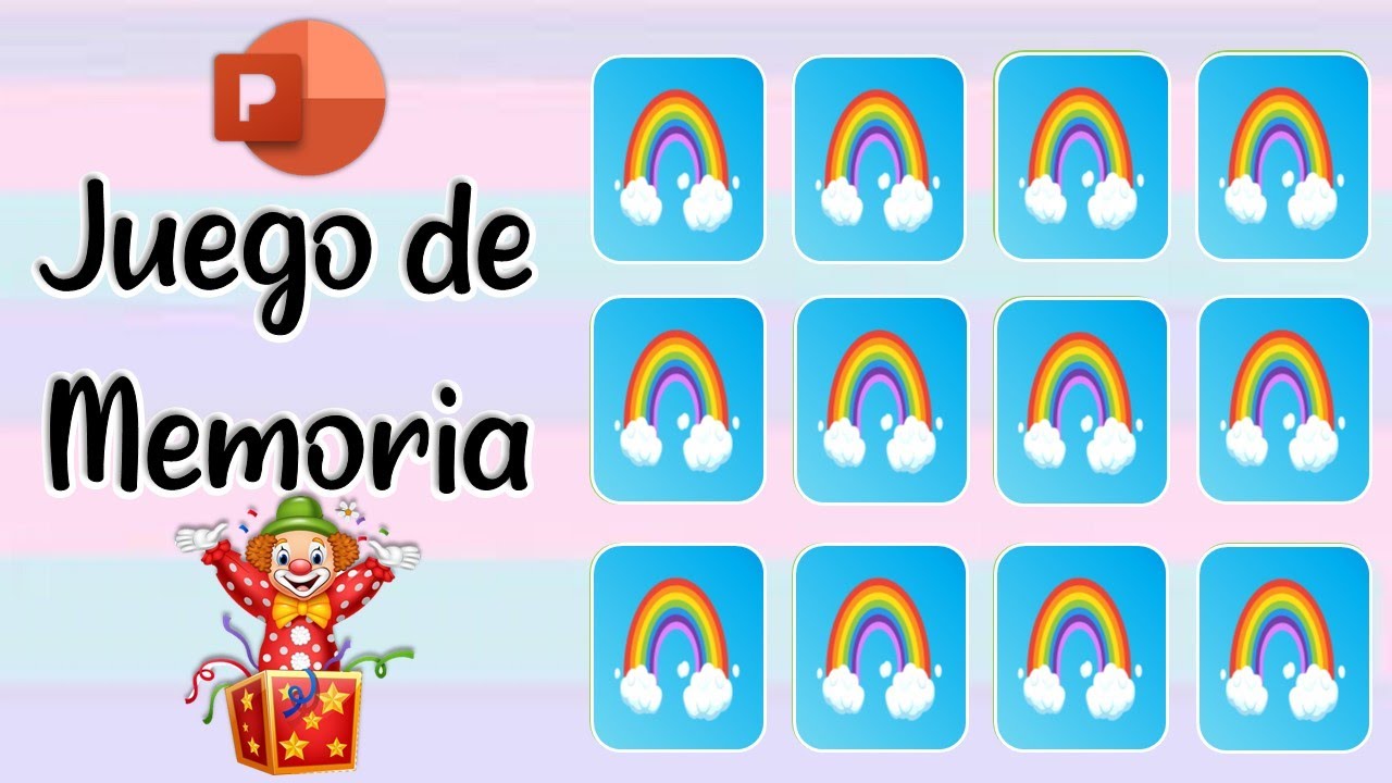 JUEGO DE MEMORIA O  MEMORAMA  EN POWER POINT