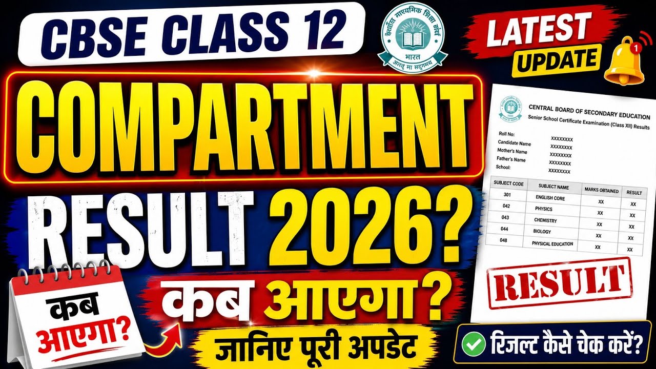 🚨 When Will the CBSE Class 12 Compartment Result Be Declared?