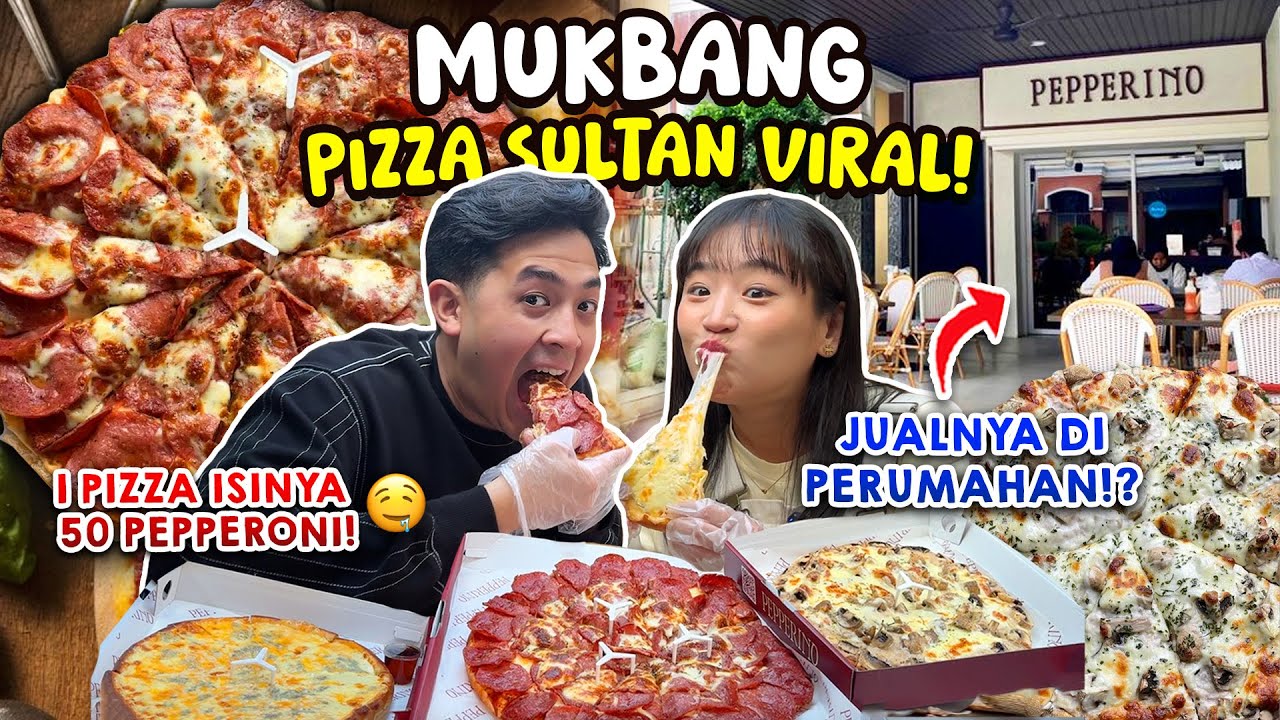 MUKBANG PIZZA SULTAN VIRAL!! TOPPING SEGUNUNG, JUALAN DI PERUMAHAN!? | JEROME HARUKA VLOG