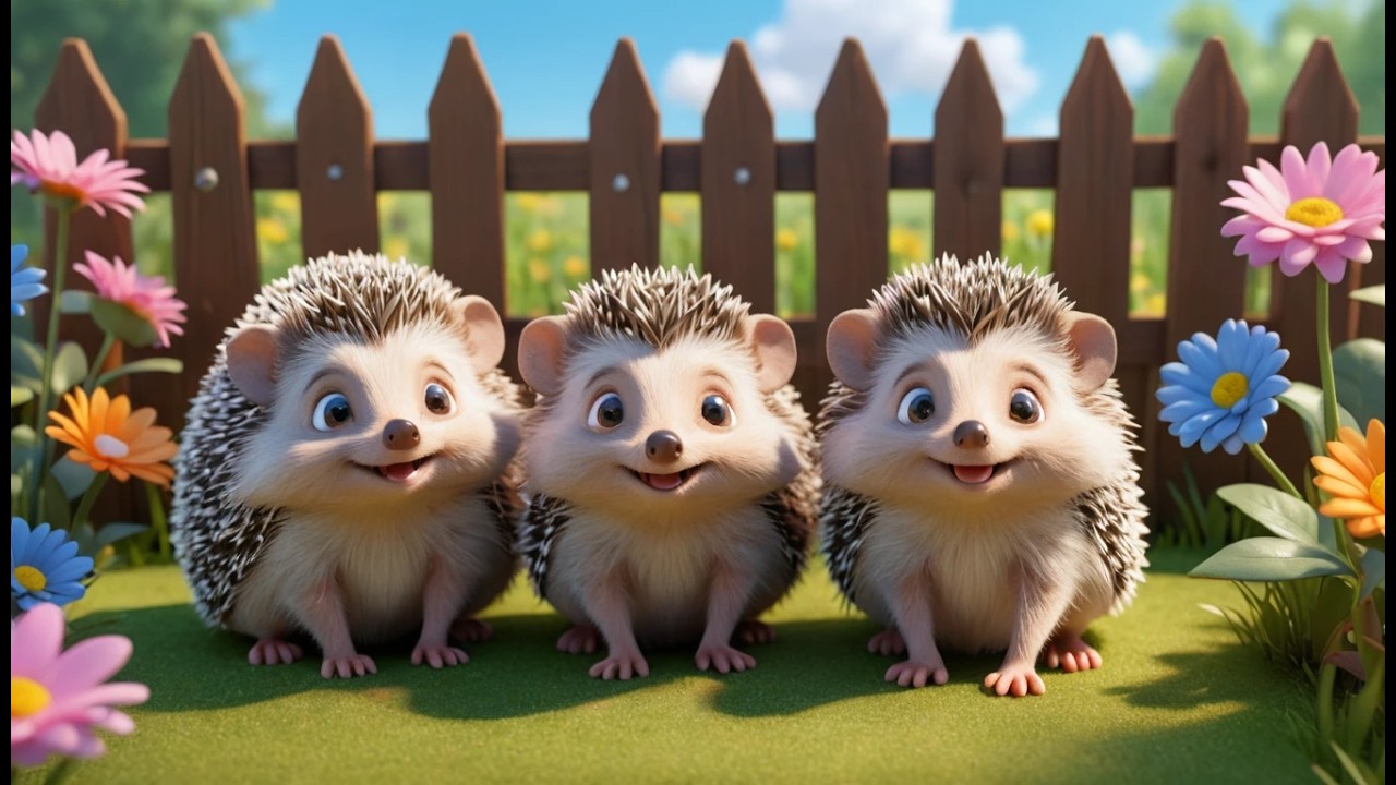 Fünf kleine Igel im Garten | Kinderlieder & Zählen lernen für Kleinkinder